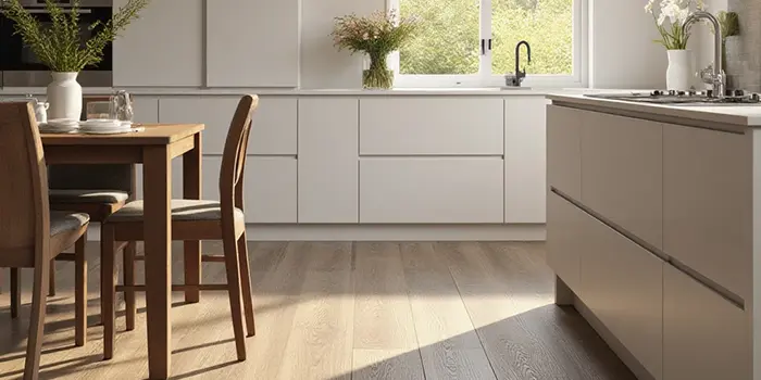 Kitchen flooring Cambridge with modern surfaces, clean finishes, and a durable updated kitchen design.